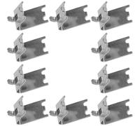 TIDTALEO 10 Clips de Support D'étagère pour Réfrigérateur en Acier Inoxydable 304 Épaisseur 1,5 Mm, Crochets Robustes pour Clayette de Frigo, Fixation Pratique pour Congélateur, Lot de 10