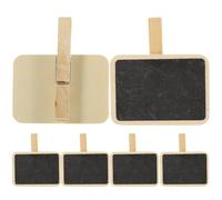 TIDTALEO 10 Mini Ardoises Noires en Pvc Rectangulaires Légères avec Pinces pour Laisser des Notes, pour Projets Créatifs et Festivals, Lot de 10 Pièces