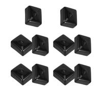 TIDTALEO 10 Pièces Poignée de Robinet en Pvc Noir Souple, Manchon Plat pour Valve Sphérique, Installation par Pression, Maintient Flexibilité et Forme, Usage Intérieur et Extérieur