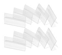 TIDTALEO 100 Pièces Porte-afficheur de Prix en Pvc Clip Adaptable, Clips D'affichage D'étiquettes Résistants à L'usure pour Magasins de Détail et Bibliothèques