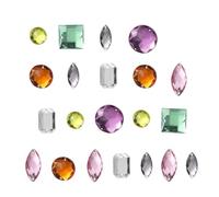 TIDTALEO 100 Pièces Strass Acryliques Colorés Forme Carrée et Ronde pour Décoration D'ongles, Accessoires Chic et Mode Adaptés la Décoration D'aquarium et Vitrine