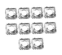 TIDTALEO 10pièces Couvercles De Brûleur De Cuisinière Aluminium Couvercles De Four à Gaz Pour Dessus Résistants Chaleur Huile Compatibles Plupart Des Cuisinières à Gaz