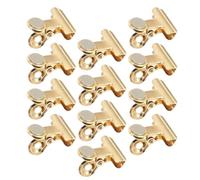 TIDTALEO 12pcs Clips Magnétiques en Acier Inoxydable Or, Design Élégant, Maintien Sécurisé pour Photos, Cartes Postales et Petites Œuvres d'art, pour Galeries d'art et Décoration Murale