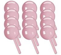 TIDTALEO 12pièces Boîte de Rangement Lot de Sucettes Roses Forme de Lollipop Conteneur Décoratif DIY pour Fête et Rangement Domestique Coffret Vide Sécurisé et Original pour Garçon Fille