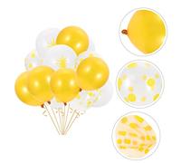 TIDTALEO 15 pièces Ballons Latex Décoratifs été Ballons Ananas Jaune à Pois Décorations de Fête Hawaïenne Plage Ambiance Tropicale Festive