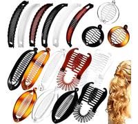 TIDTALEO 18 pcs Lot de Pinces Banane Petites pour Cheveux Fins Clips Vintage Durables avec Dents Peigne Antidérapant Maintien Sécurisé pour Coiffures Élégantes Au Quotidien