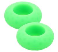 TIDTALEO 2 Pièces Anneau de Serrage en Silicone Vert pour Batte de Baseball | Accessoire Portable Antidérapant, Absorption des Chocs Légère, pour Tee Ball et Softball, Jeunes Athlètes