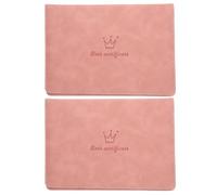 TIDTALEO 2 Pièces Pochette pour Documents Bébé Titulaire du Certificat de Naissance du Bébé Cuir Rose Protection Anti-rayures Légère pour Voyage et Croisières Famille