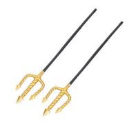 TIDTALEO 2 Pièces Trident D'imitation pour Cosplay, Décoratif | Plastique Léger, Trois ou Quatre Sections, sans Bavures, pour Photographie et Fête, Facile à Ranger
