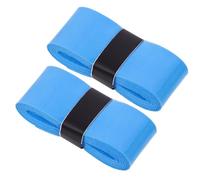 TIDTALEO 2 Rouleaux Surgrip de Badminton Ruban Adhésif pour Grips de Tennis 1,1m PU Bleu Antidérapant Absorbant pour Raquette de Badminton et Poignée de Batte de Baseball