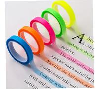 TIDTALEO 20 rouleaux Ruban Adhésif Transparent Étanche pour Lecture Guidée Onglets Colorés Pratiques pour Mise Évidence Bande Fluorescente Fine Lot