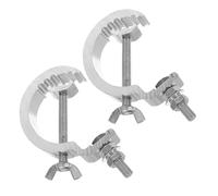 TIDTALEO 2pcs Pince de Fixation pour Lumière de Scène en Alliage D'aluminium Argenté, Installation Facile et Maintien Sécurisé pour Structure D'éclairage sur Truss