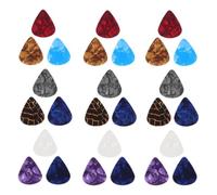 TIDTALEO 30 Pièces Médiators en Celluloïd Lot de Style Unique Compatible Guitare Acoustique et Ukulélé Accessoire pour Guitariste Plusieurs styles