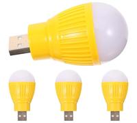 TIDTALEO 4 pièces LED Mini Lampe USB Petites Ampoules LED pour Éclairage Urgence et Bureau Lumière Ambiante Chaude Longue Durée Maison et Bureau