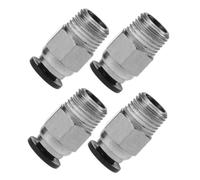 TIDTALEO 4 pièces Lot de Raccords Pneumatiques Droits pour Imprimante Connecteurs Métal pour Hotend Installation Facile Performances Stables et Précision Améliorée