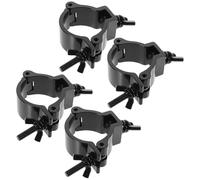 TIDTALEO 4pcs Crochets pour Éclairage de Scène en Alliage D'aluminium Noir O Forme, Pinces Légères Sécurisées et Résistantes la Rouille pour Projecteurs et Éclairage Dj sur Scène