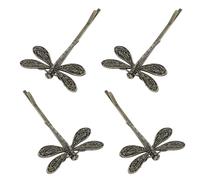 TIDTALEO 4pcs Pinces à Cheveux Libellule Vintage en Alliage de Zinc, Accessoires Décoratifs pour Femmes, Clips Résistants Qui Ne Tombent Pas, pour Banquets et Usage Quotidien