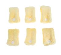 TIDTALEO 6pcs Bigoudis Doux en Polaire Corail Jaune Boucle Plastique, Ne Tirent Pas les Cheveux, Maintien pour Coiffure sans Chaleur pour Femmes
