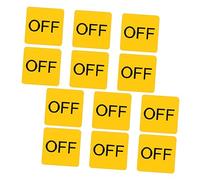 TIDTALEO Autocollants Avertissement Off pour Appareils 12Pcs Étiquettes Adhésives en PVC pour Interrupteur Décalcomanie hors Tension Utilisation Intérieure et Extérieure