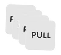 TIDTALEO Autocollants Porte Push Pull en Acrylique Transparent 4 Pcs 10x10 Cm, Panneaux Adhésifs pour Portes Vitrées Commerciales, Signalétique pour Bureaux et Magasins, Marqueurs