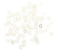 TIDTALEO Autocollants pour Ongles Forme Cœur Métalliques Dorés, 200 Pièces, Décoration Nail Art Femme, Stickers Manucure Créatifs pour Faux Ongles et Accessoires Beauté