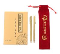 TIDTALEO Baguettes De Sourcier Portables en Laiton Et Acier Inoxydable Rétractables pour Radiesthésie Et Localisation D'objets Perdus Usage Extérieur Et Intérieur Set 4 Pièces Housse De Protection