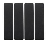 TIDTALEO Bande Adhésive Antidérapante en Pvc Noir pour Sols en Bois et Surfaces Décoratives, 4pcs, Résistante à L'usure, pour Escaliers Intérieurs