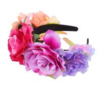 TIDTALEO Bandeau Rose Artificiel en Tissu de Soie Fleur de Rose, Accessoire de Coiffure Élégant pour Fête et Occasions Variées