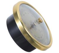 TIDTALEO Baromètre Intérieur Multifonction avec Cadran Analogique et Cadre Métallique Doré Thermomètre et Hygromètre Intégrés pour Surveillance Précise Pression Atmosphérique et Prévisions