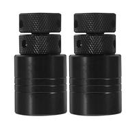 TIDTALEO Bloc de Support Réglable pour Cric de Plancher 3 T en Acier Noir Tête Plate, Lot de 2 Pièces pour Levage et Mise à Niveau