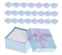 TIDTALEO Boîte à Bijoux Pourpre en Papier et Carton, Lot de 24 Pièces, Boîte de Rangement Carrée Pratique et Élégante pour Bagues et Épingles, Décoration Coiffeuse