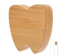 TIDTALEO Boîte à Dents de Bébé en Bois Unique pour Garçons et Filles, Boîte à Souvenir pour Conserver Dents Perdues, Design Amusant et Fonction D'enregistrement de Croissance