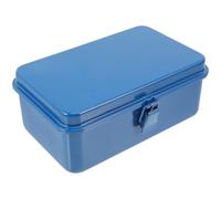 TIDTALEO Boîte à Outils Portable en Fer Épais Bleu Forte Capacité de Charge et Loquet Sécurisé pour Rangement D'accessoires en Entrepôt ou Déménagement