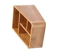 TIDTALEO Boîte de Rangement en Bambou Créative pour Maquillage Design aux Coins Arrondis, Saine et Ordonnée, Organisateur de Bureau Polyvalent pour Cosmétiques et Accessoires