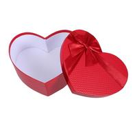 TIDTALEO Boîte D'emballage de Cœur Rouge en Papier Nœud, Boîte Présent Mariage Décorative pour Bagues et Colliers, pour Célébrations de Mariage