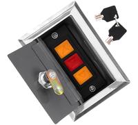 TIDTALEO Boîtier de commande à un bouton pour porte de garage motorisée et volet roulant, commande manuelle avec accès à distance, plastique argent, 1 set Couleur Aléatoire