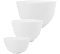 TIDTALEO Bol à Masque DIY en Silicone Blanc 3 Pièces Anti-Goutte Ensemble de Bols Mélangeurs Polyvalents pour Soins de Beauté Maison et Spa Outil Pratique pour Masque Facial et Bricolage