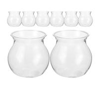 TIDTALEO Bouteilles Écologiques Hydroponiques en Plastique pour Succulentes, Lot de 8, Design Original Poupée Tête d'herbe, pour Étagère et Présent