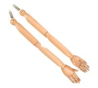 TIDTALEO Bras de Mannequin Articulé en Bois Beige, Paire Flexible avec Assemblage Facile, Modèle Éducatif pour Artistes et Garçon et Filles, Accessoires pour Création et Exposition