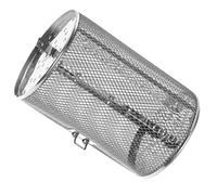 TIDTALEO Cage de rôtissoire en acier inoxydable 25x14x14 cm, panier de cuisson rotatif avec porte facile à ouvrir, adaptée pour barbecue et four, idéale pour rôtir viandes et frites