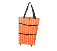 TIDTALEO Chariot De Courses Pliable à roulettes, Panier à Provisions en Tissu Oxford Lavable, Chariot De Rangement Ménager Portable, pour Shopping, Voyages Et Pique-niques, Pliable Et Compact