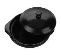 TIDTALEO Cocotte en Céramique Noire pour Cuisson Équilibrée, Casserole Ménagère Pratique pour Maison et Restaurant, Pot Traditionnel pour Mijotés Savoureux