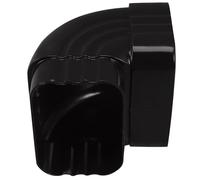 TIDTALEO Coude de Tuyau de Gouttière et Connexion Stable en Alliage D'aluminium Noir, Raccord Ondulé Robuste pour Installation Polyvalente
