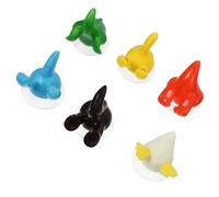 TIDTALEO Crochets à Ventouse Animaux Usage Maison 6pcs en Plastique sans Trace Fixation Solide Plusieurs styles pour Porte et Mur Adaptés Surfaces Lisses comme Carrelage et Plusieurs styles