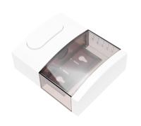 TIDTALEO Distributeur Savon Mural Transparent Gris Boîte De Rangement Liquide Pompe Savon Liquide Pratique Installation Sans Perçage Adapté Salle De Bain Et Cuisine