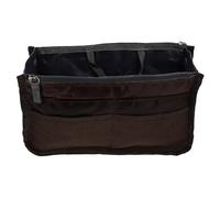 TIDTALEO Doublure de Paquet à Main Multicouche Imperméable Paquet de Rangement Grosse Capacité Poches Multiples Trousse de Voyage Pliable Couleur Café Multifonction pour Cosmétiques