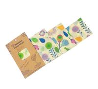 TIDTALEO Emballages Alimentaires Réutilisable 3pcs en Coton Cire d'abeille pour Protéger Fruits, Design Créatif Couleur Aléatoire pour Boulangerie et Restaurant