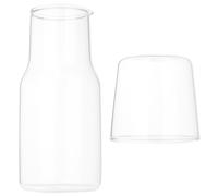 TIDTALEO Ensemble Carafe en Verre 360ml Tasse, Théière Pratique pour Petit-déjeuner la Maison, Débit D'eau Fluide, Matériau Verre