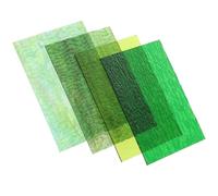 TIDTALEO Feuilles Vitrail Vert Translucide Ondulé Lot de 4 en Verre Mica 10X15Cm pour Décoration d'Église Soi-Même