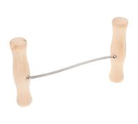TIDTALEO Fil de Coupe Résistant aux Plis avec Poignée en Bois Marron en Acier Inoxydable Outil de Poterie pour Modelage de Terre Glaise et Pâte à Modeler